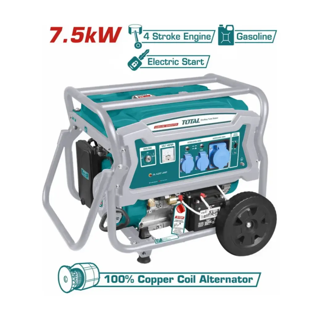 TOTAL GASOLINE GENERATOR 7.5KW 25L
