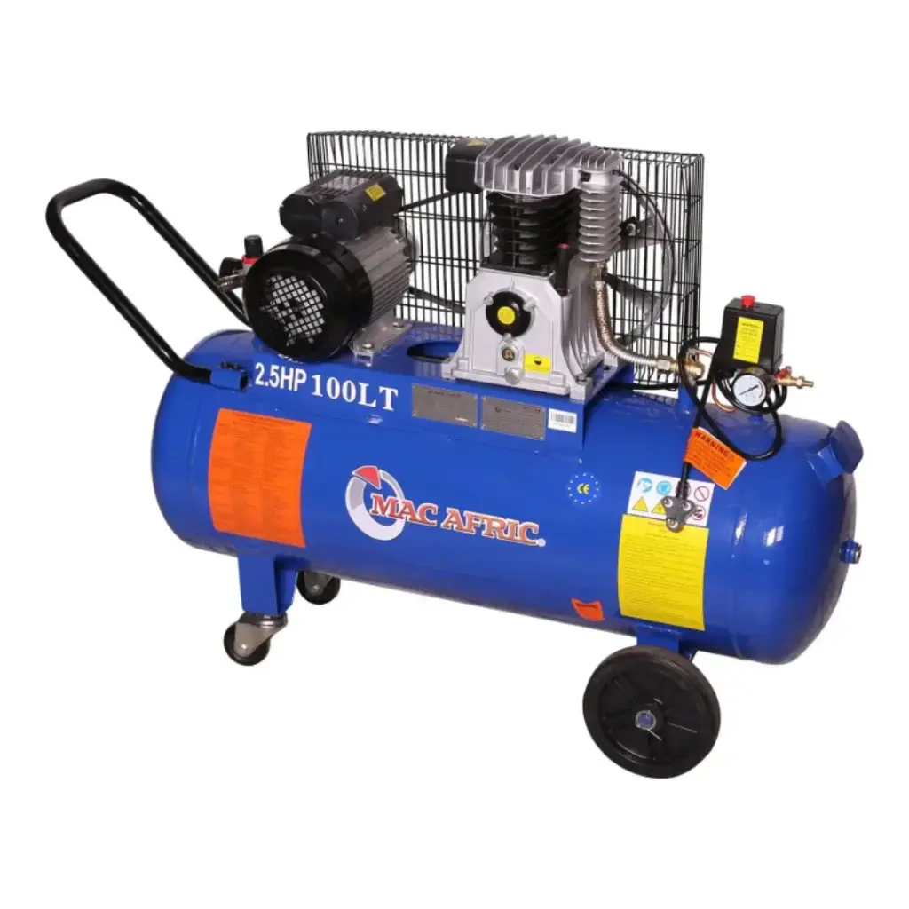 100 LITRE 1.5 KW (2 HP) 230 V BELT DRIVEN "V-TYPE" COMPRESSOR