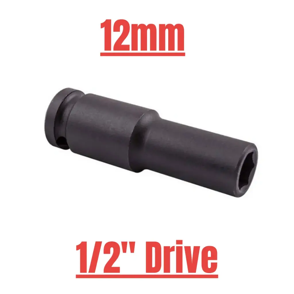 IMP SOCKET DEEP 1/2" 12mm