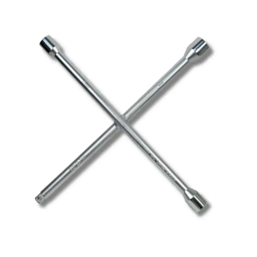 HEAVY DUTY 4-WAY WHEEL SPANNER 17  19  21 & 23......18" LONG WELDED AND RIVETED