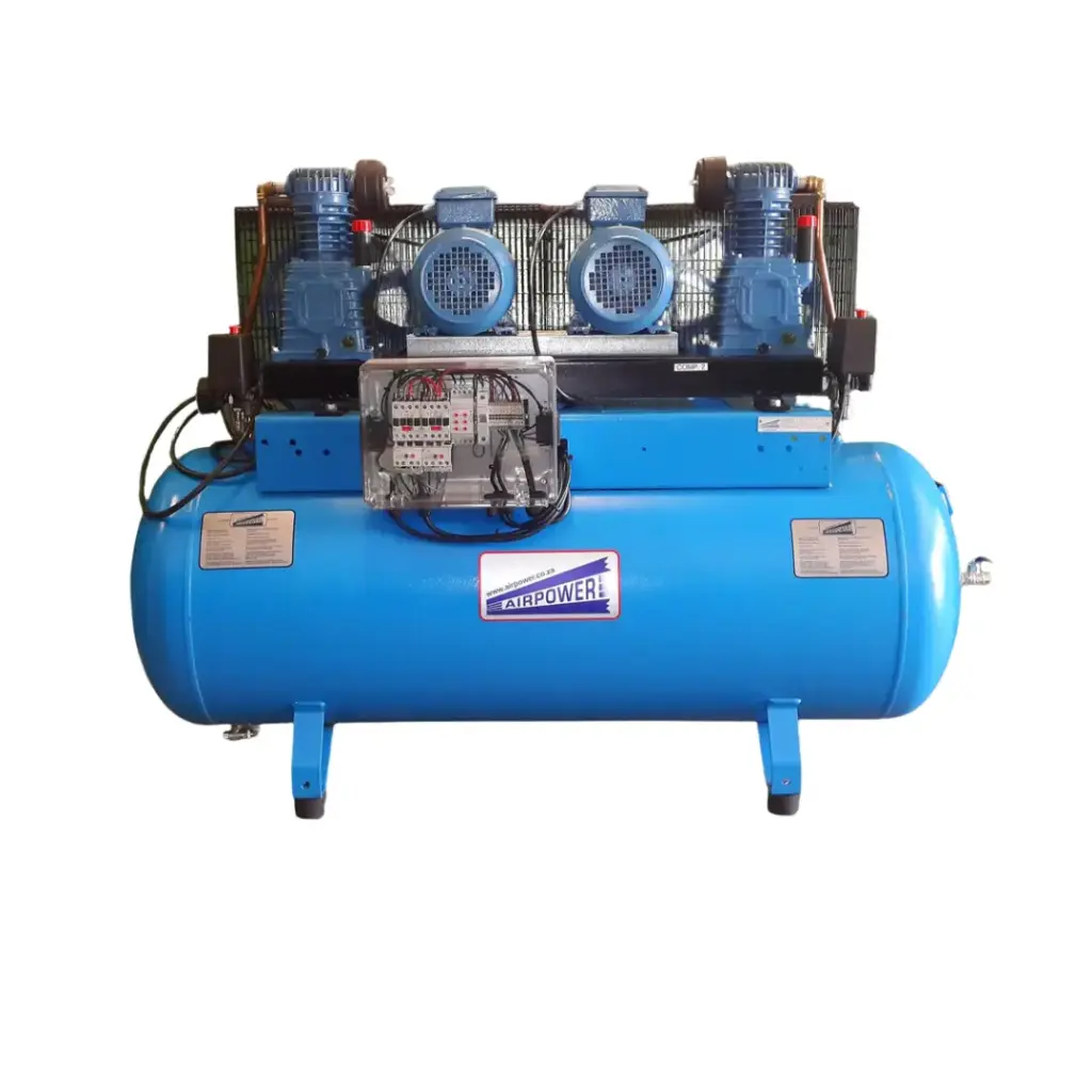 COMPRESSOR AIRPOWER AP3/17/270X2S 11BAR 2 X  2.2KW 3HP & 2 X CMI7 PUMPS 700L/MIN 24.8CFM ON 270L TANK 220V (ELECTRICALLY GUARENTEED)