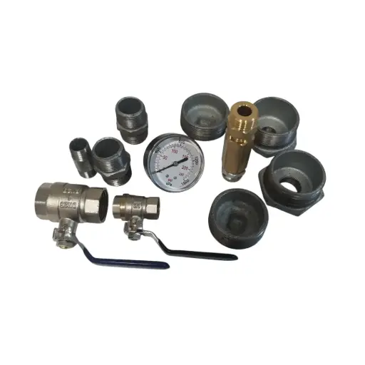 [715068] KIT for 715065 270 / 300 LITRE AIR RECEIVER TANK (INCLUDES 3/4" SAFETY VALVE PLUGS AND BUSHES)