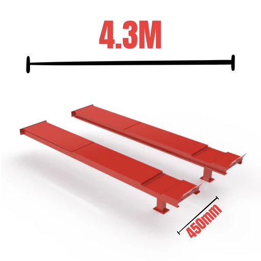 [714148] PIT-RAMP 4-WHEEL ALIGNMENT(4.3M X 450MM WIDE) INCL. SLIP PLATES