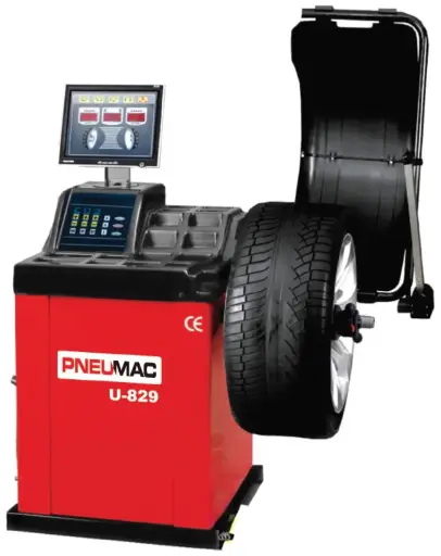 [701002B] PNEUMAC WHEELBALANCER 220V WITH OUTSIDE MEASURE ARM (NEW)