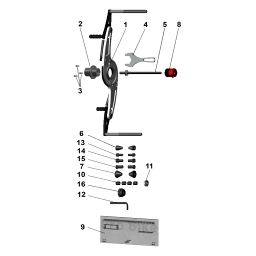 [821120012] BIKE UNIVERSAL KIT FOR WHEEL BALANCER (IN PLACE OF 821100094)