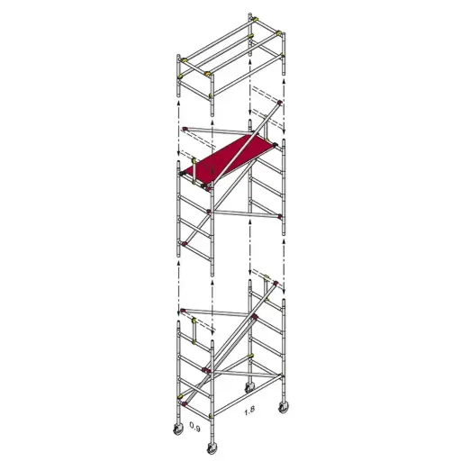 [BUY1006] ALUMINIUM SCAFFOLD TOWER SPAN 900 32M