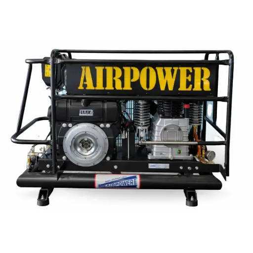 [7-AP123017DEFHA] AIRPOWER AP12/30/17DE ELECTRIC START HATZ DIESEL AIR COMPRESSOR (WITHOUT BATTERY, SOLENOID DUMP VALVE & REMOTE DECOMPRESS LEVER)